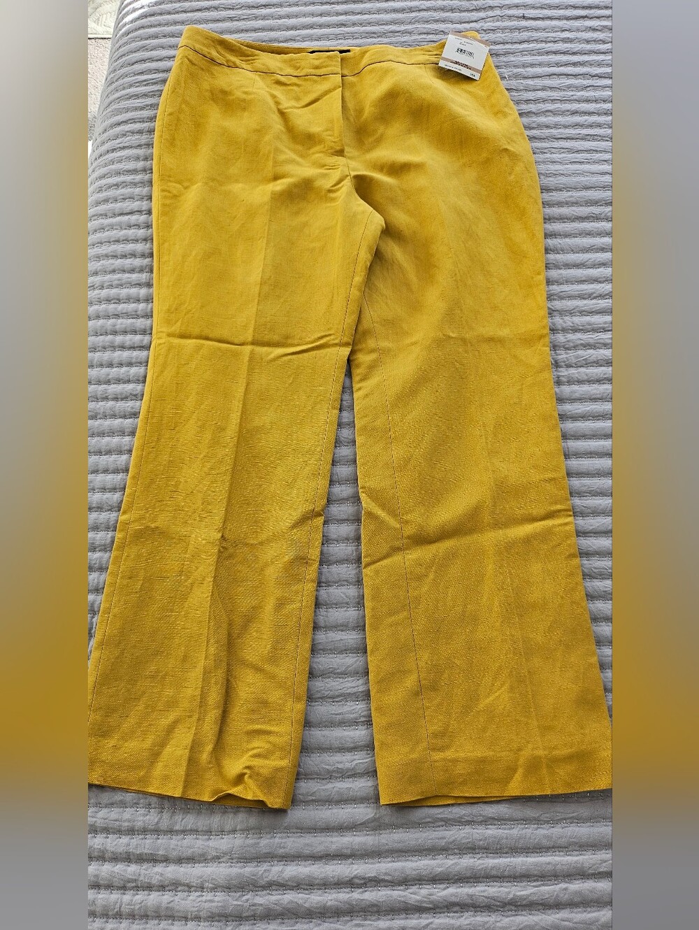 Kasper Mustard Wide-Leg Trousers